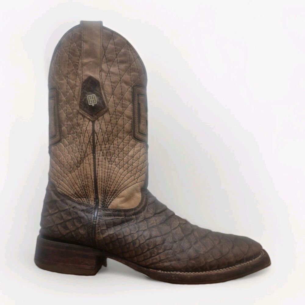 Hometown Heritage Men's Square Toe Cowboy Boots US 10.5E Style 1104 Leather